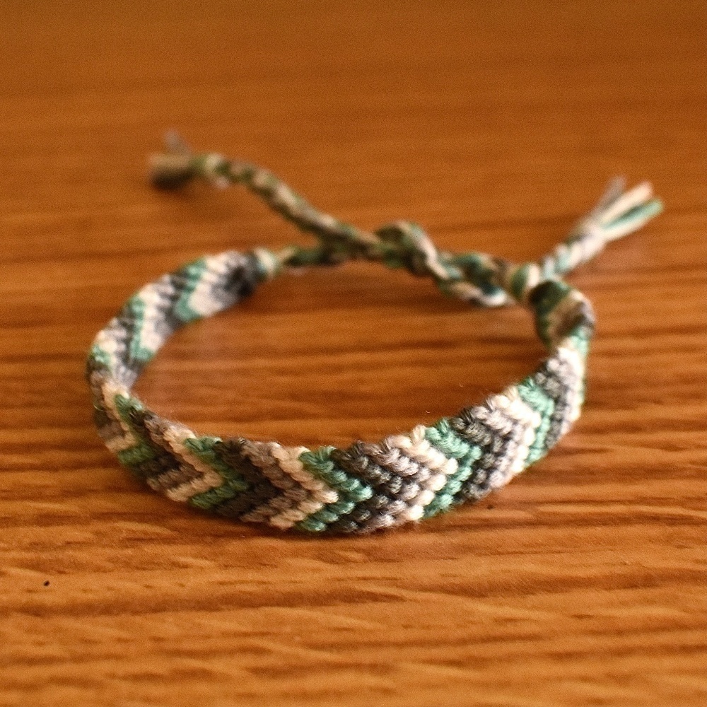 10/$25 Mint Silver Woven Bracelet